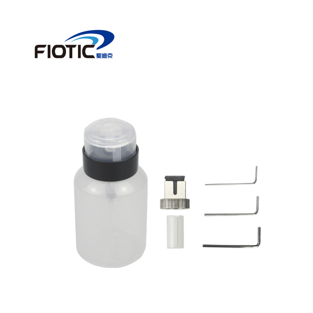 Press - type fiber optic alcohol bottle